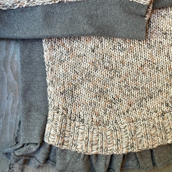 MOTH {Anthro} mixed media sweater | size small - Picture 2 of 8